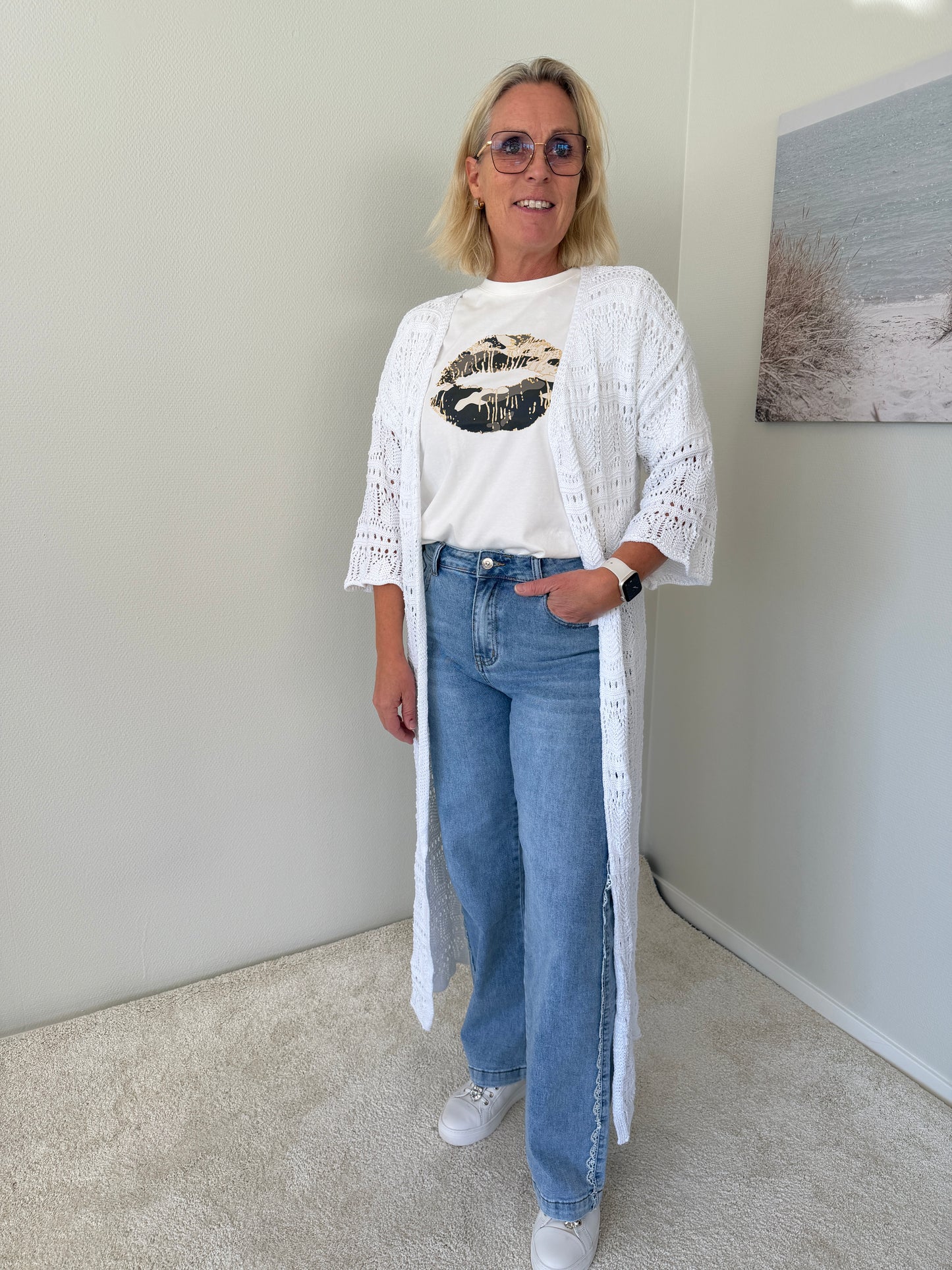 Virkad Kaftan (White)