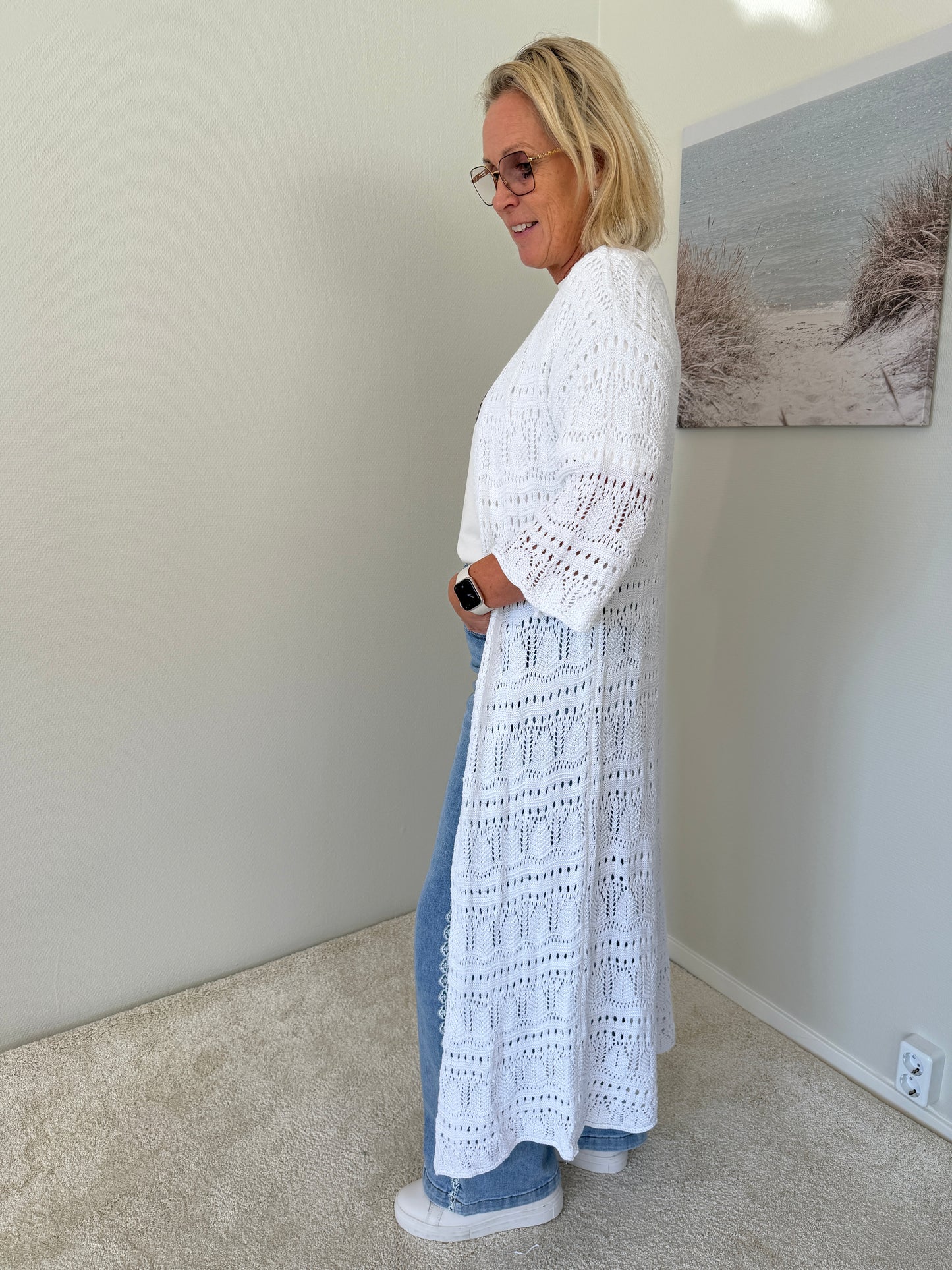 Virkad Kaftan (White)