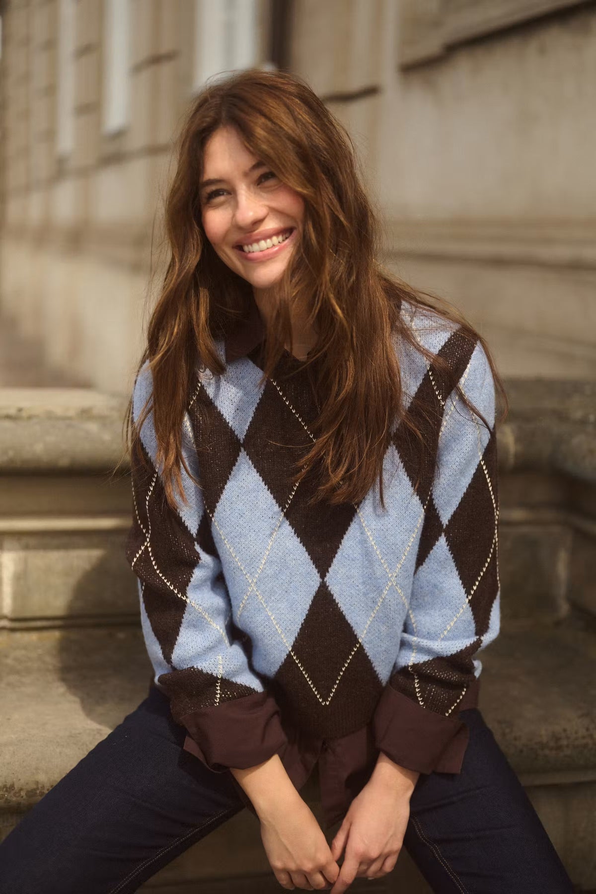 Cuargyle Pullover (Brown)