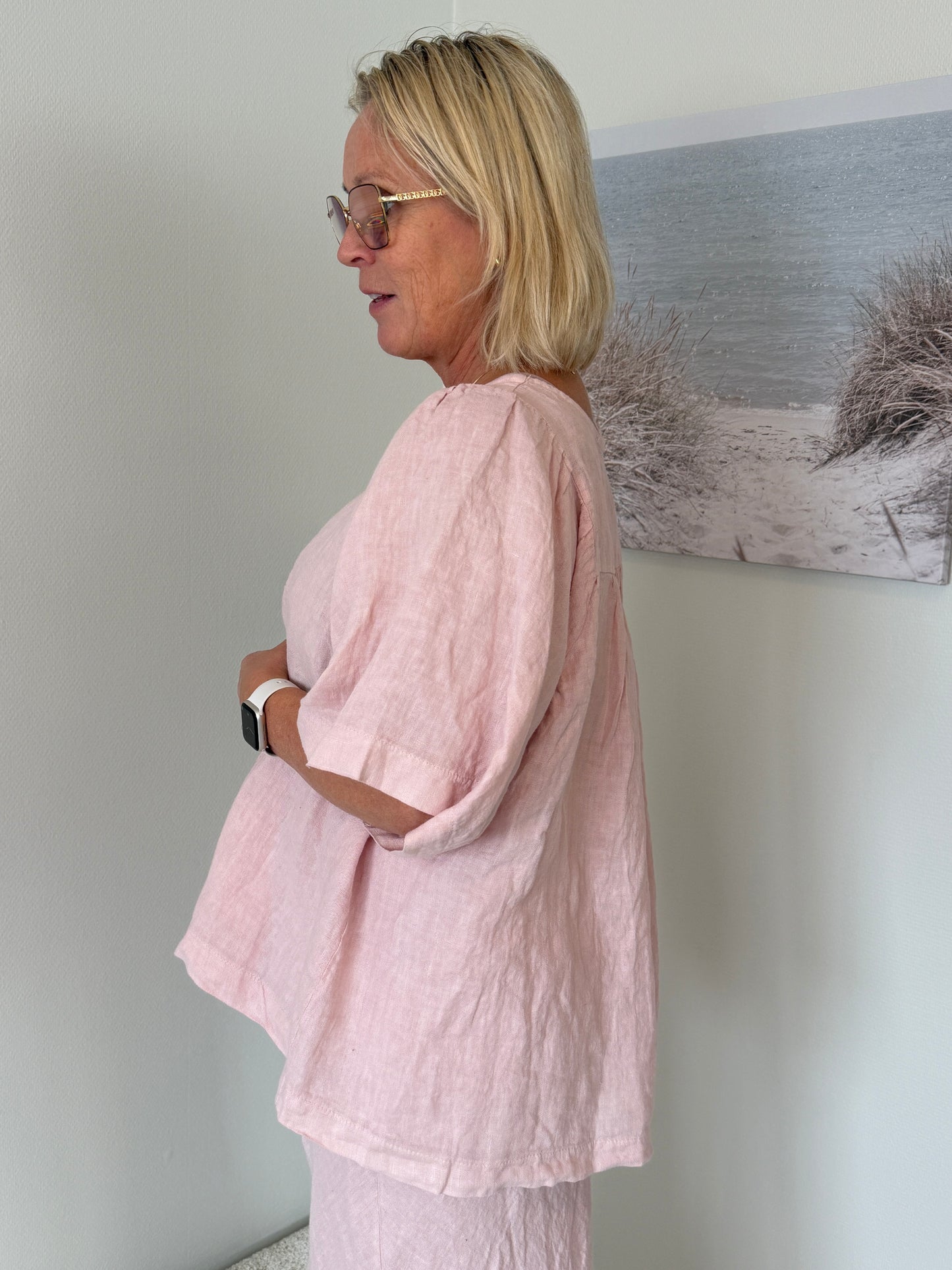 Linnetopp Med V-Ringning (Rosa)