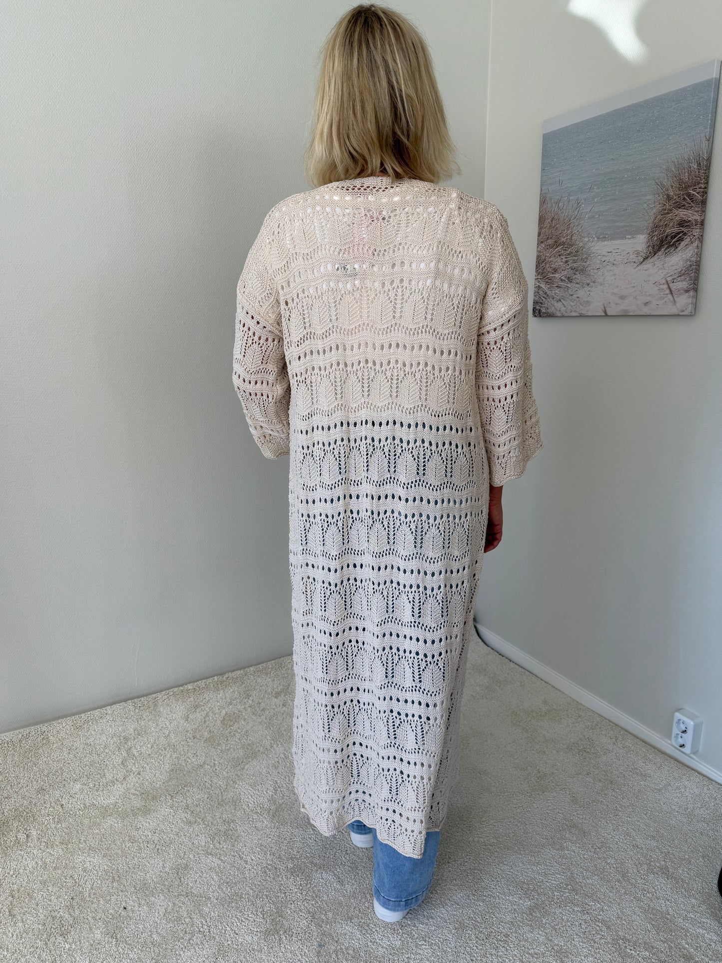 Virkad Kaftan (Beige)