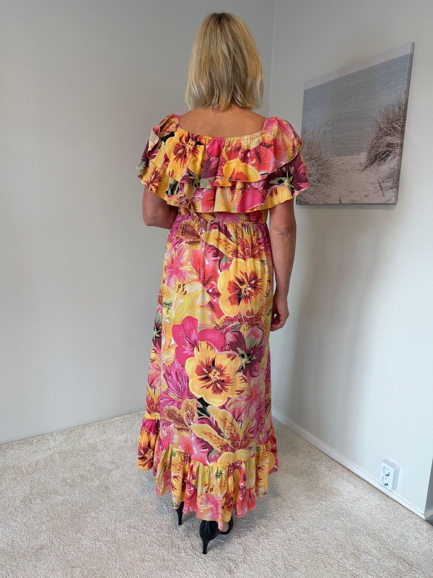 Bamboo Dress (Orange Big Flower)