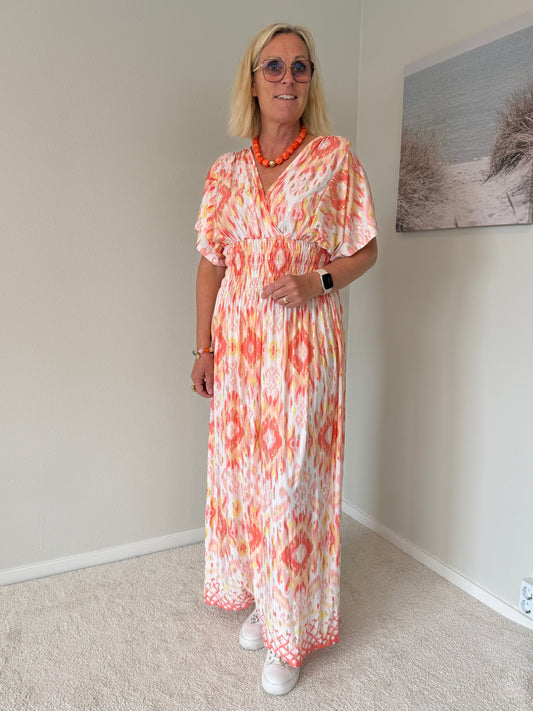 Alma Klänning Lång (Orange)