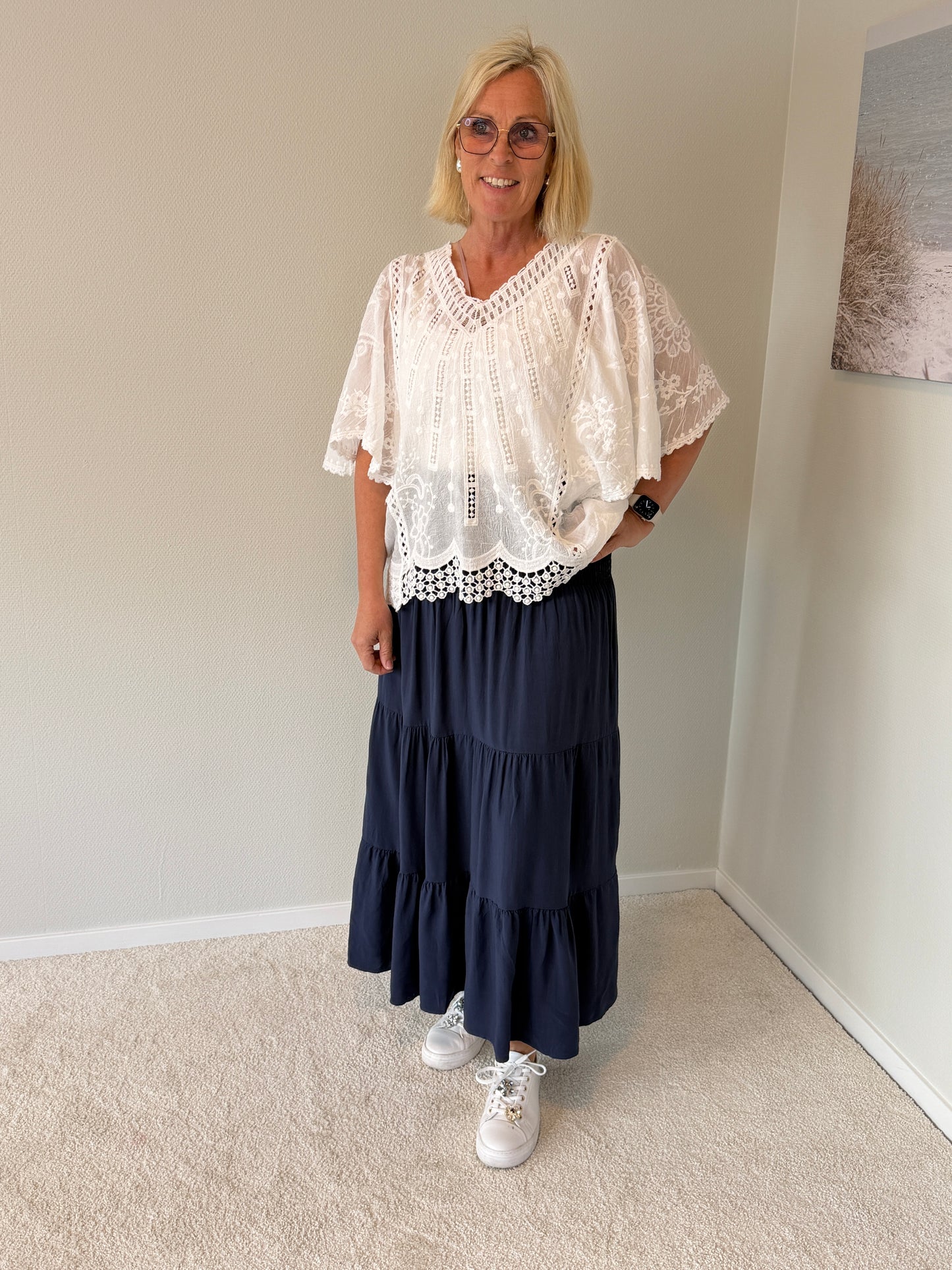 Smockkjol Alice Marinblå (Marinblå)
