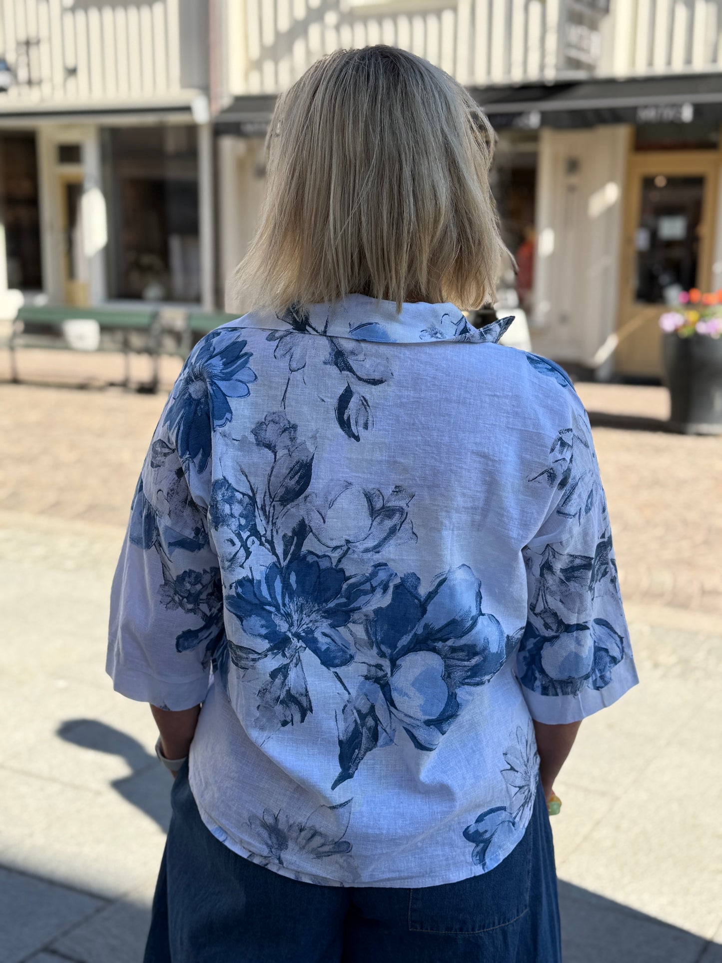 Linneblus Flower White / Blue (White/Blue)