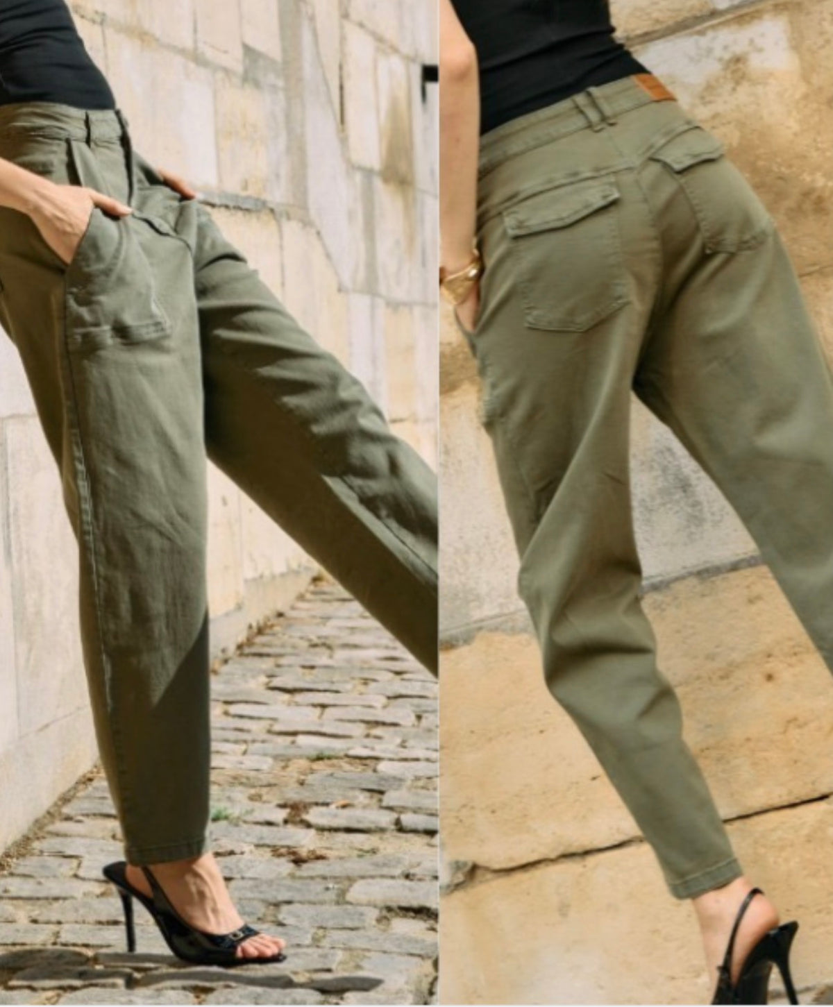Jeans Barrel Khaki (KHAKI)