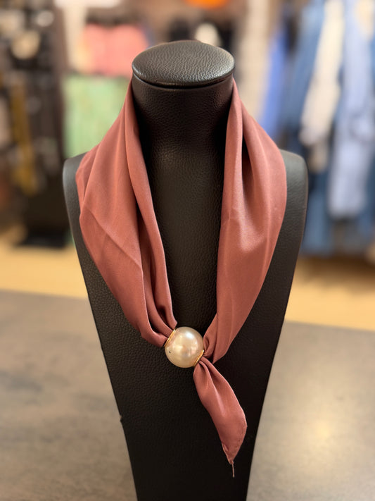 Scarf Enfärad Pink (Pink)