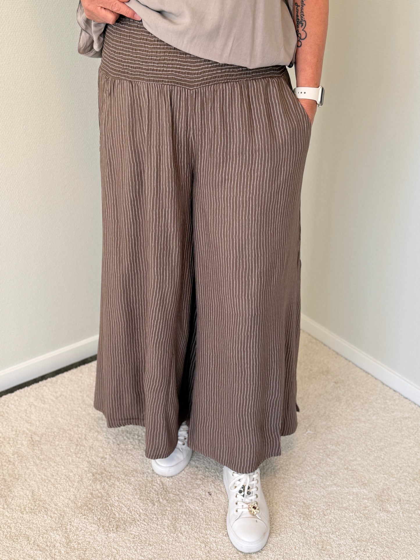 Byxa Wide Leg (Mocha/Cream)