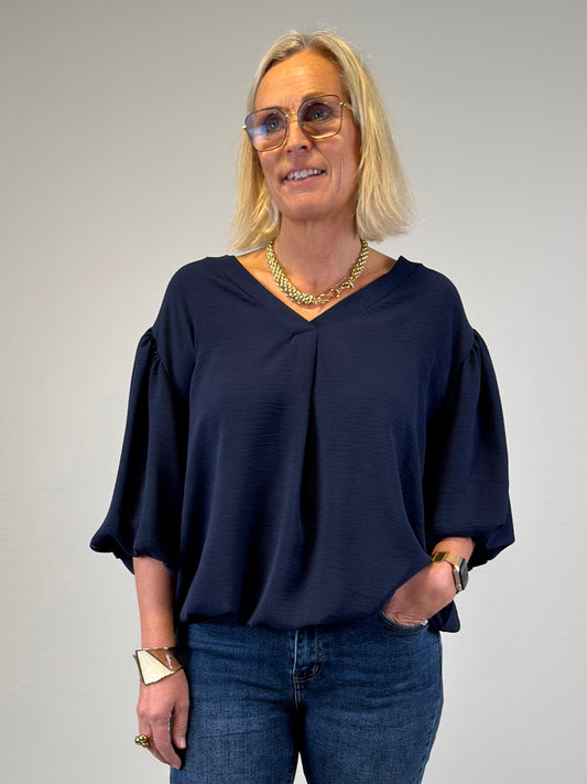 Topp Med Ballongärm (Navy)