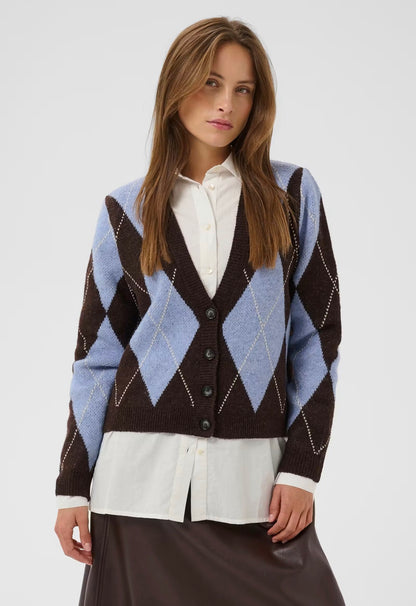 Cuargyle Cardigan (Brown)