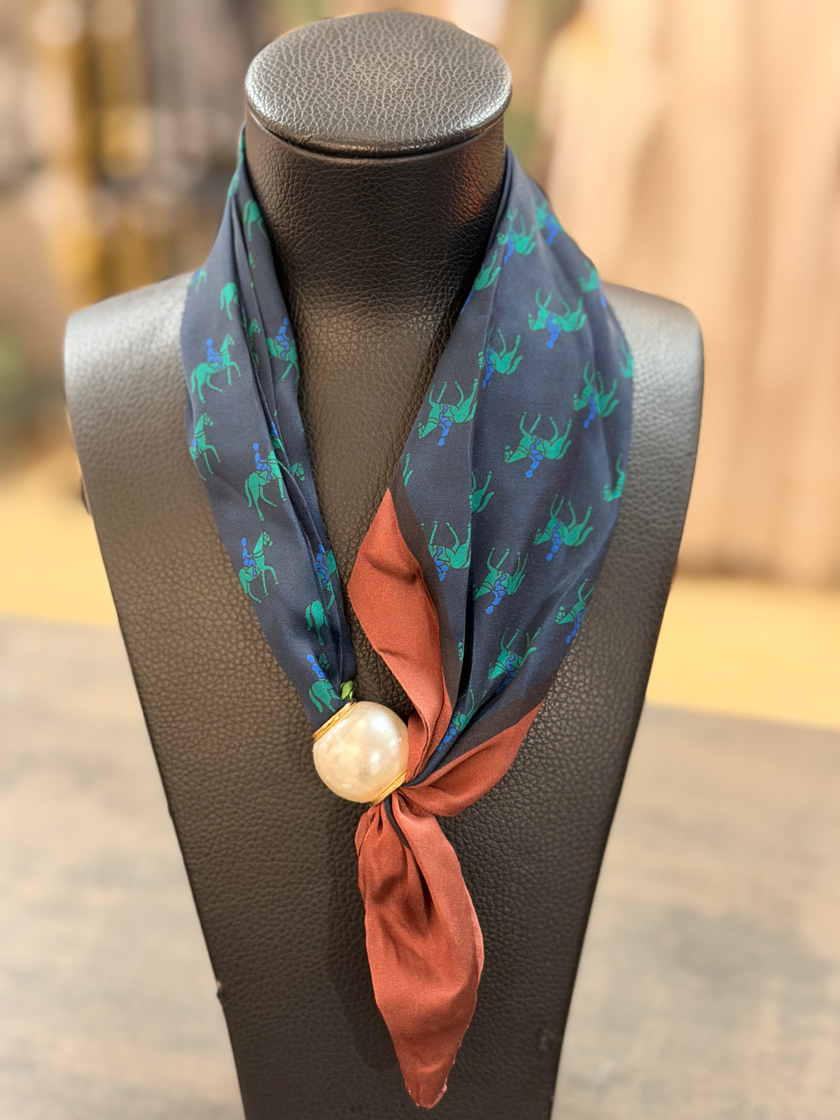Magnetscarf Häst (Brun/Blå)