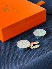 Medallion Cuff Button (Silver)