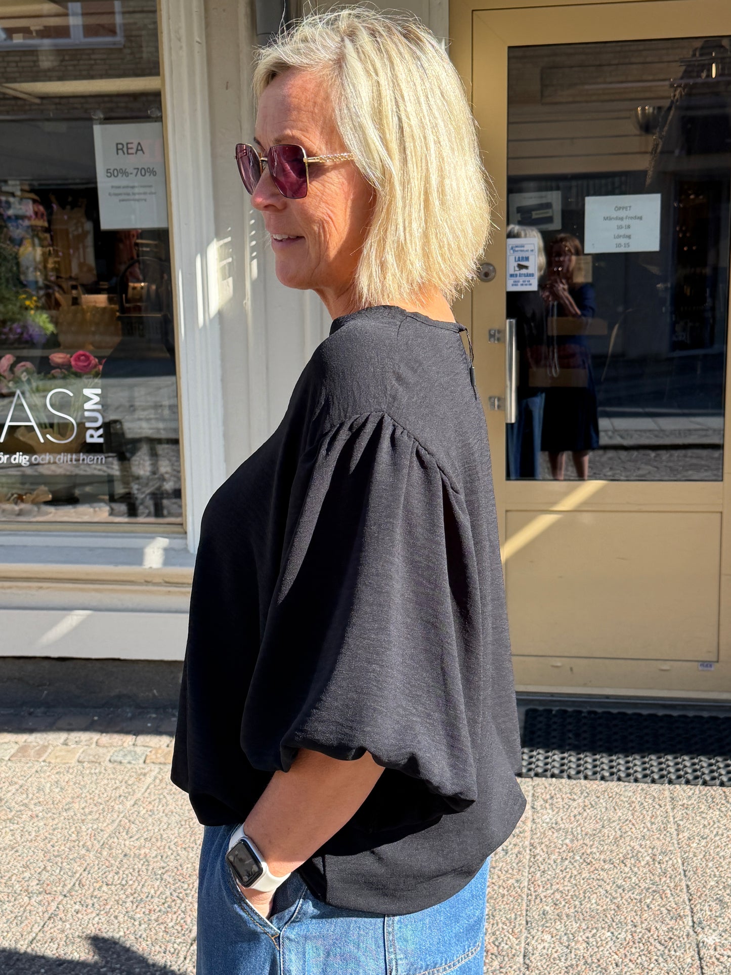 Topp Med Ballongärm (Black)
