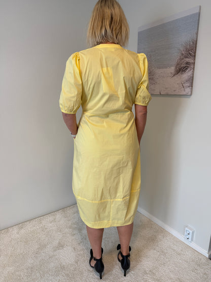 Cuantoinett Ss Placket Dress (Yellow)