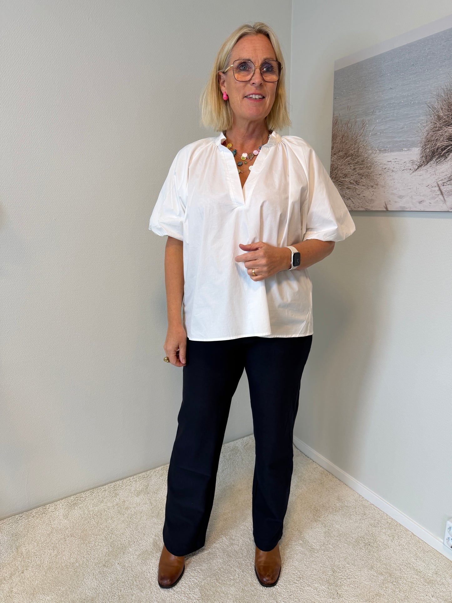 Topp Med Ballongärm (White)
