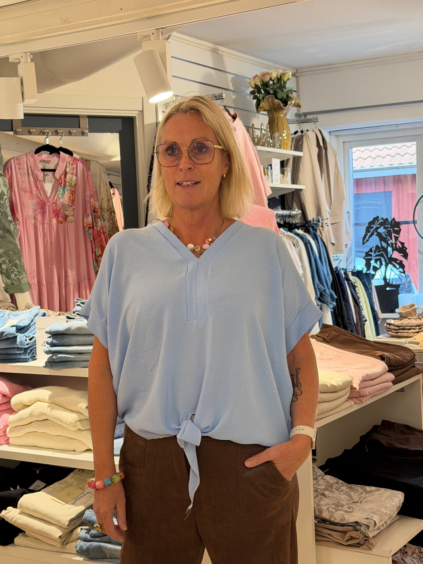 Topp M Knyt Os Light Blue 028 (Light blue)