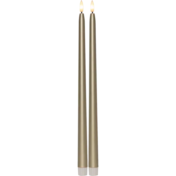 Led Antikljus 2-Pack Guld