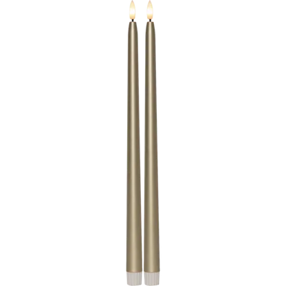Led Antikljus 2-Pack Guld