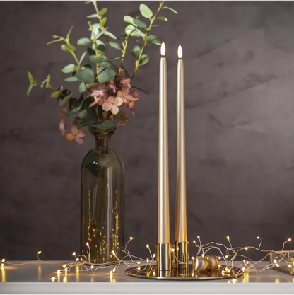 Led Antikljus 2-Pack Guld