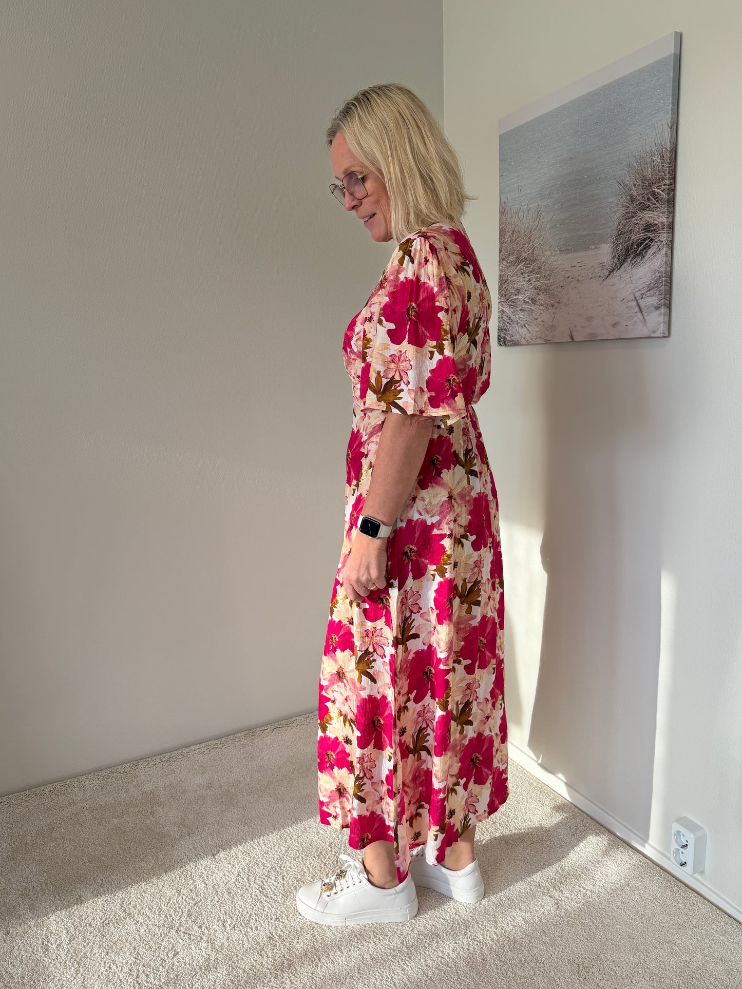Klänning Kate Blommor (Rosa)