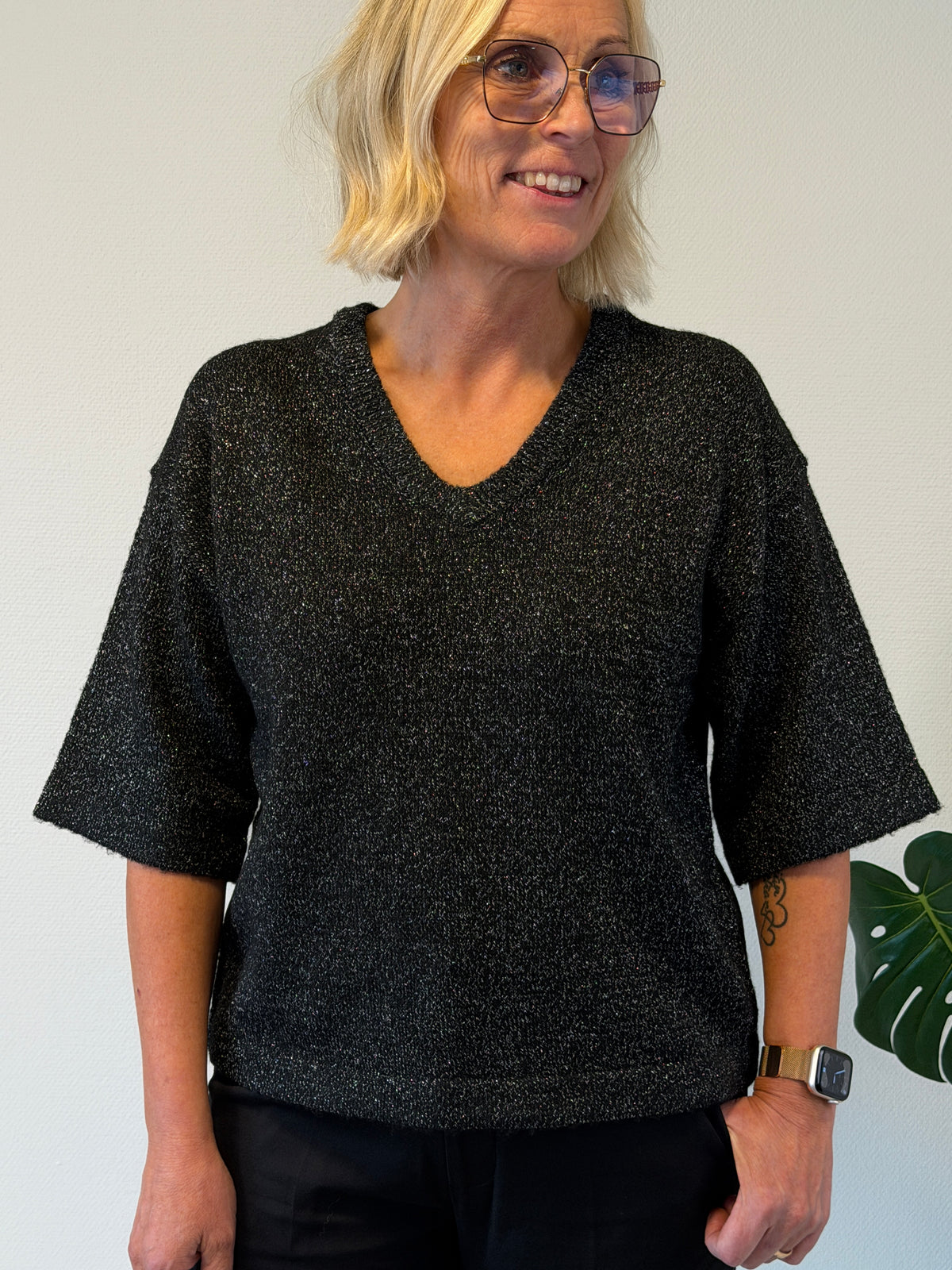 Fqgrsmanuela-Pullover (Black w. Black)