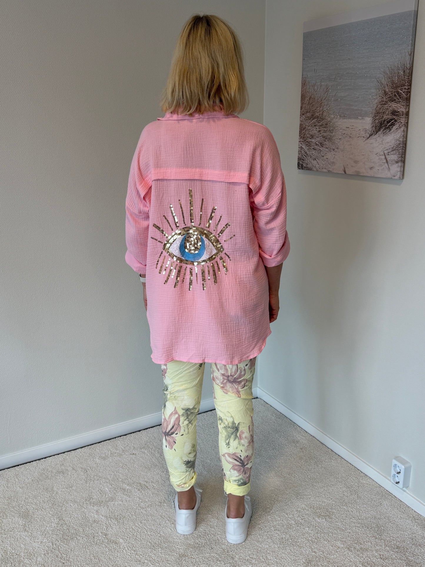 Skjorta Med Print Öga (Rosa)