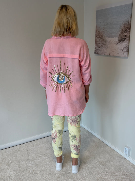 Skjorta Med Print Öga (Rosa)