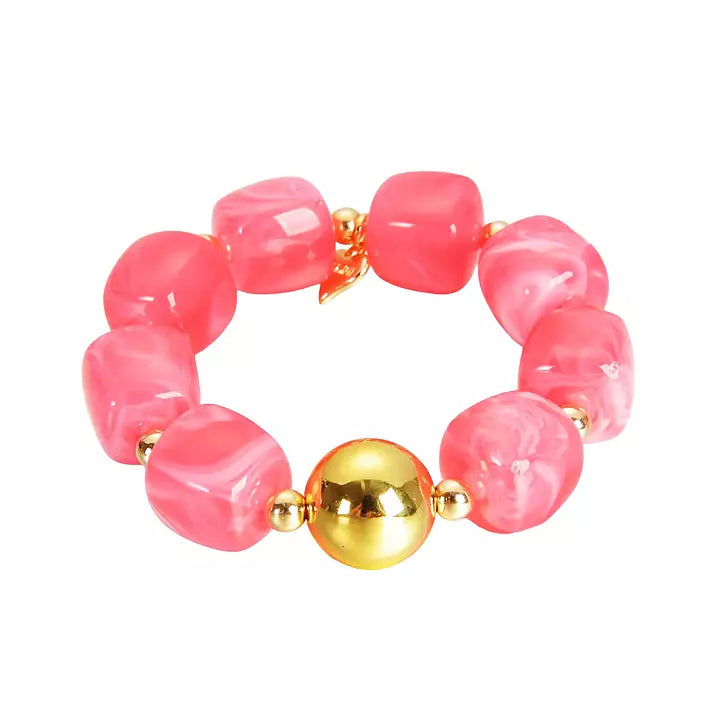 Pärlarmband (Pink)