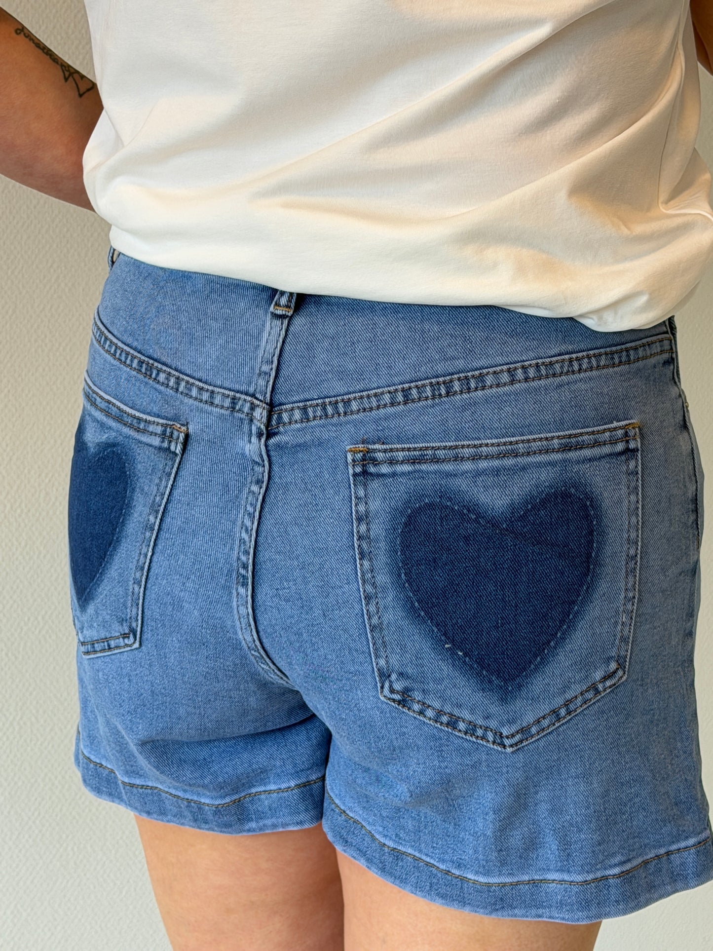 Shorts Med Hjärta (Blå)