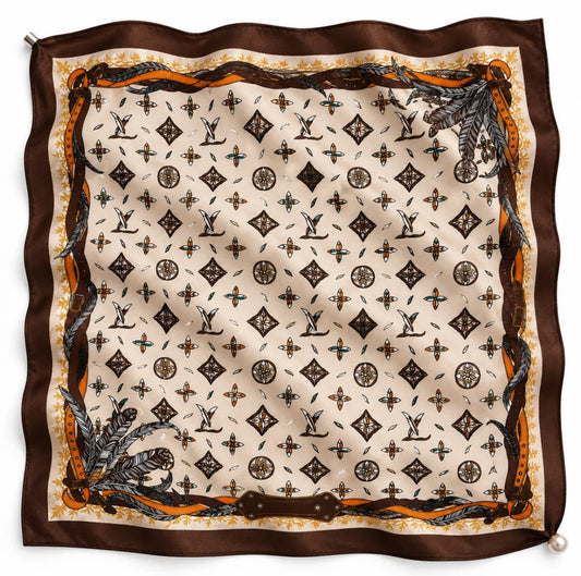 Magnetic Scarf Large (Equestrian Feather)