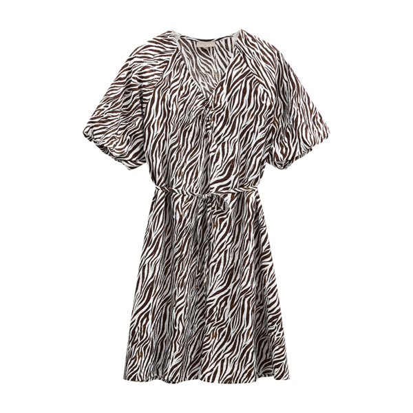 Fqmele-Dress (Brilliant White w. Coffee Bean)