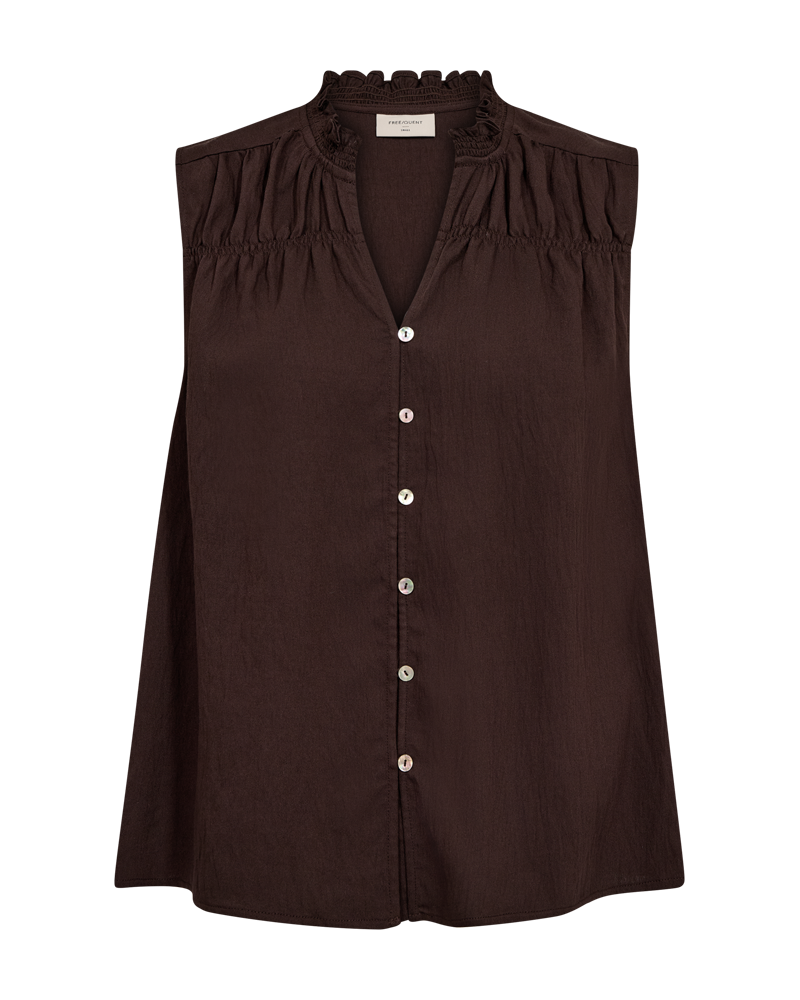 Fqesally-Blouse (Coffee Bean)