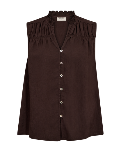 Fqesally-Blouse (Coffee Bean)