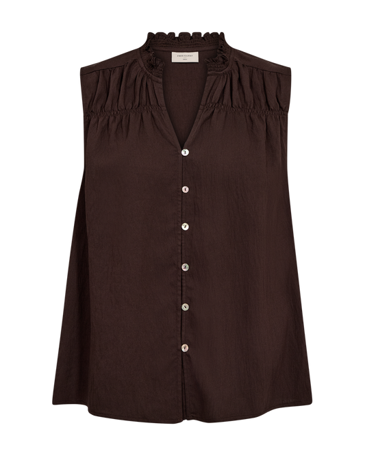 Fqesally-Blouse (Coffee Bean)