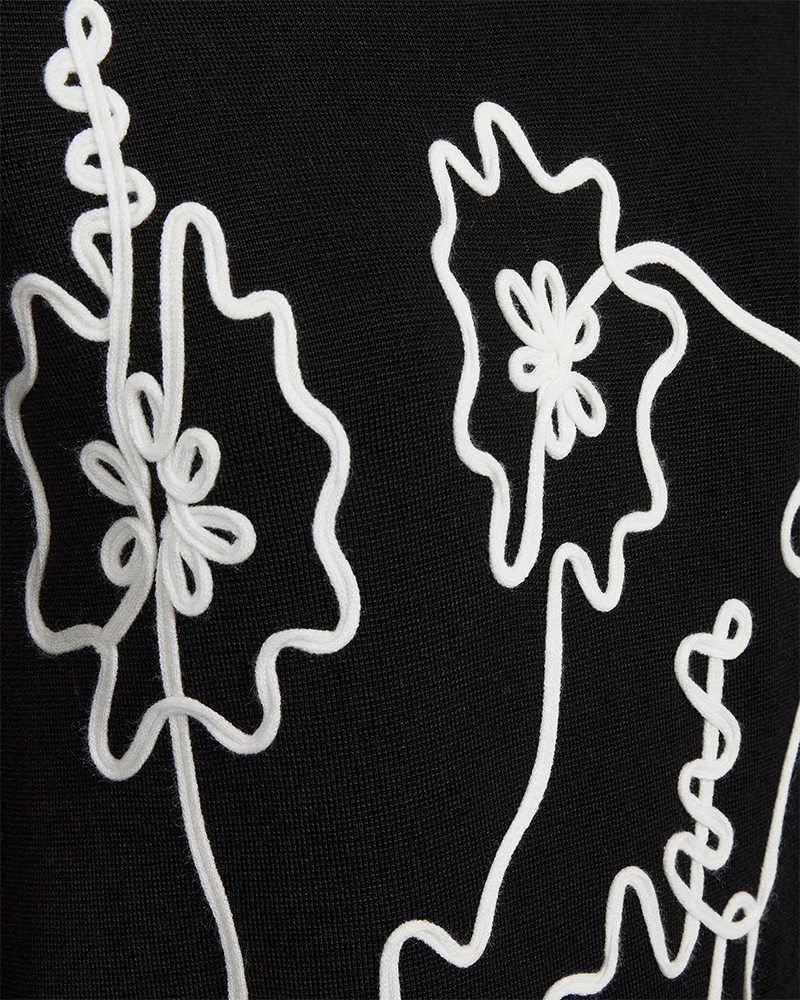 Fqani-Dress (Black w. Star Off-white)
