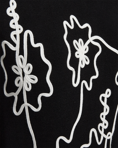 Fqani-Dress (Black w. Star Off-white)